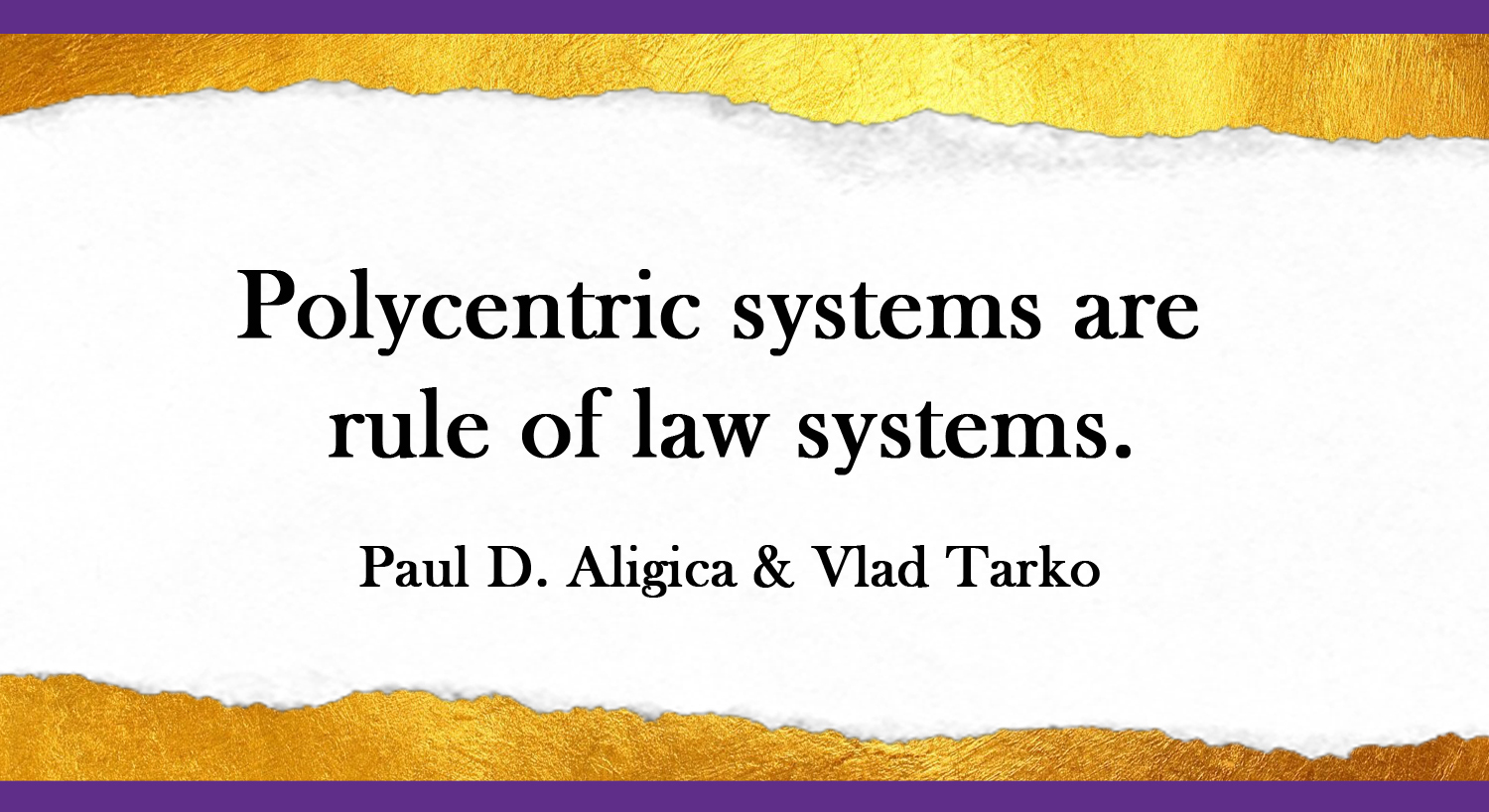 Polycentric Systems are Rule of Law Systems